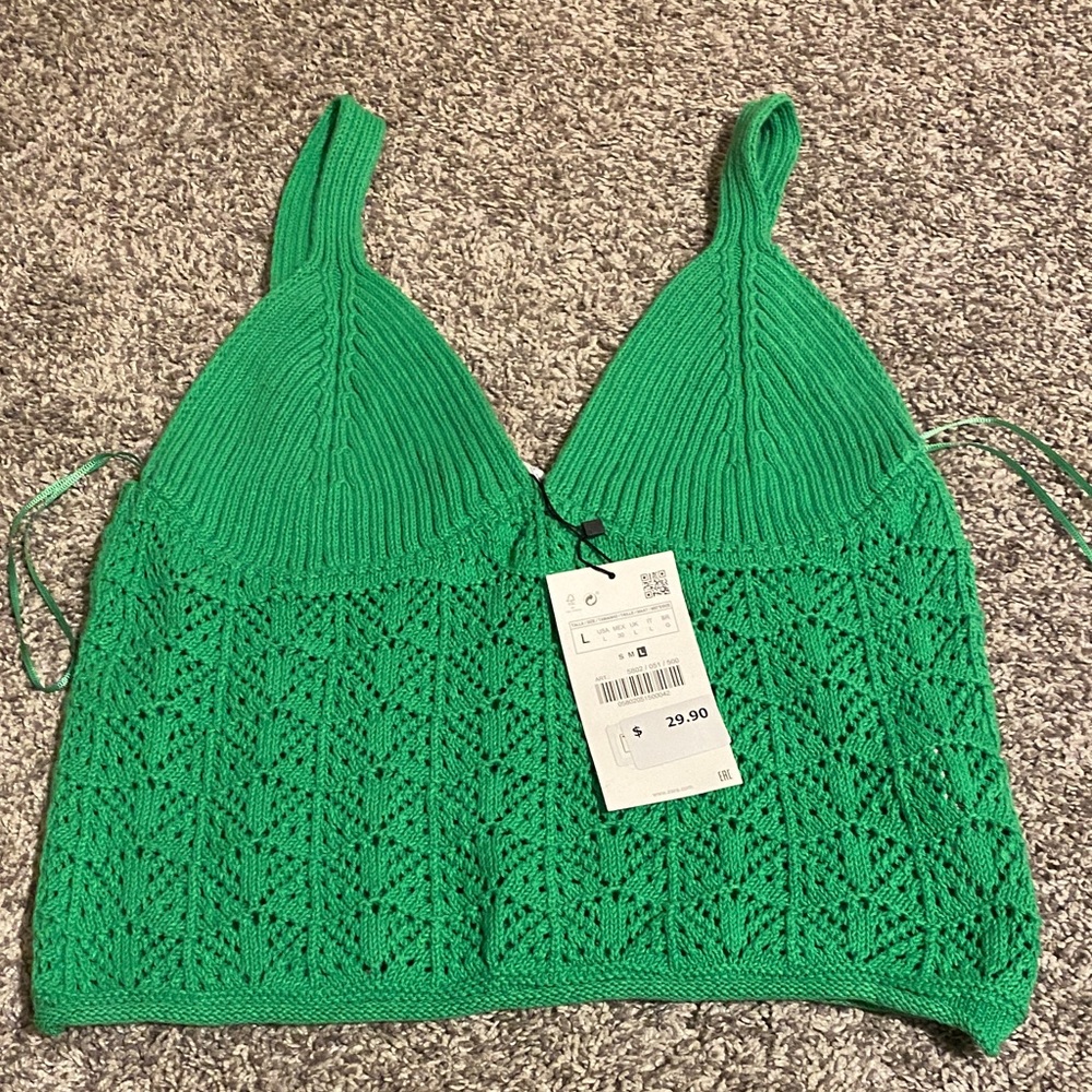 Zara Emerald Green Knit Top